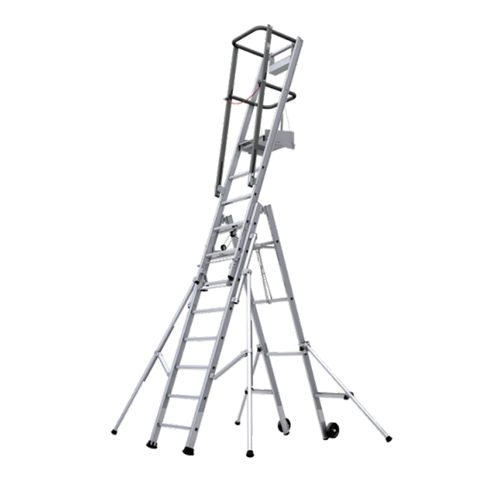 ECHELLE AUTOSTABLE ALU AVEC PLATEFORME 2M23 X 2M95 - TUBESCA COMABI - 02443200