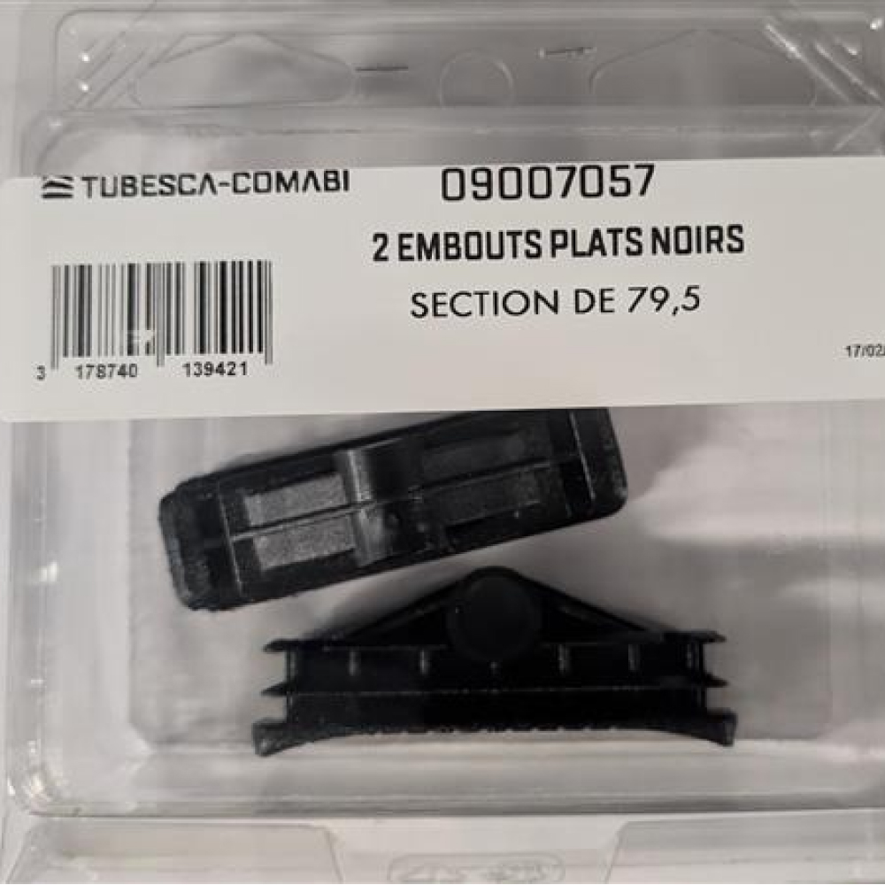 Kit 4 embouts plats 79,5 noir TUBESCA COMABI - 9007057