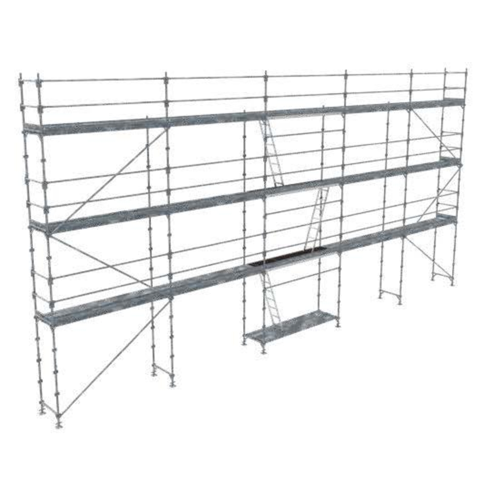 Echafaudage ACIER fixe R200 PROGRESS BUDGET 128 m² - pack structure et planchers - TUBESCA - 0P000585