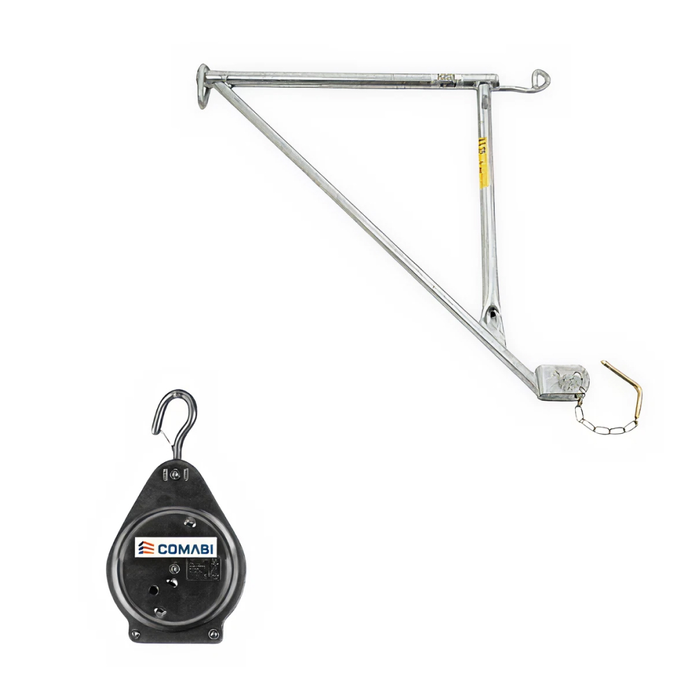 Lot de 1 potence de levage universelle + 1 poulie à cliquet TUBESCA COMABI - 0P000997