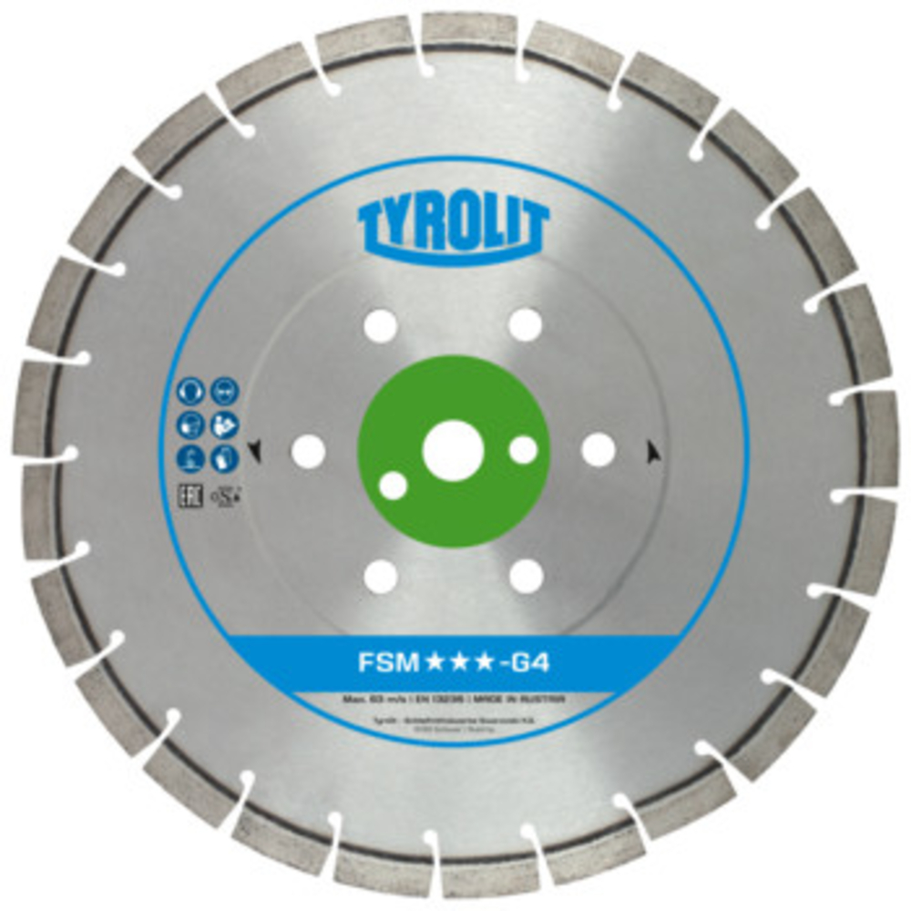 Disque diamant béton pour scies de sol diam. 350x2,8x25,4 PREMIUM TYROLIT - 151540