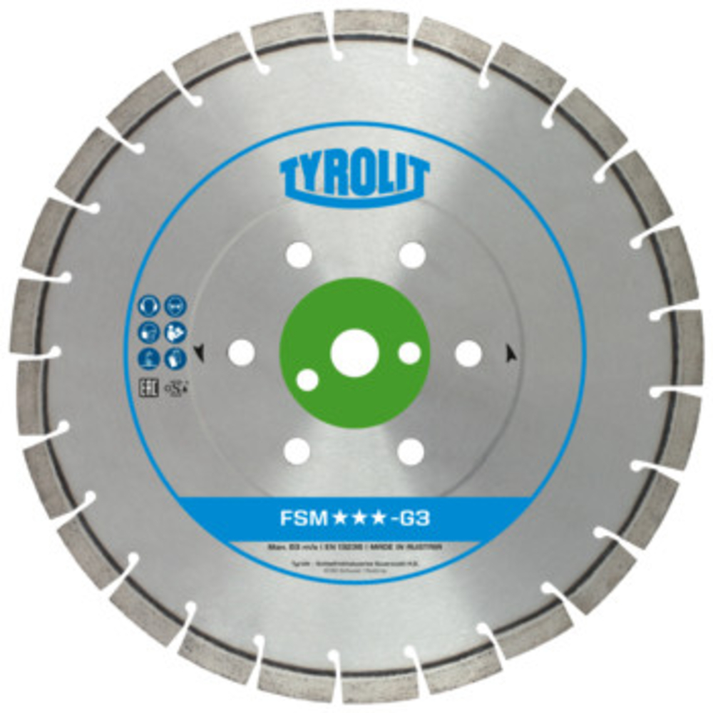 Disque diamant béton pour scies de sol diam. 350x2,8x25,4 PREMIUM TYROLIT - 34015790