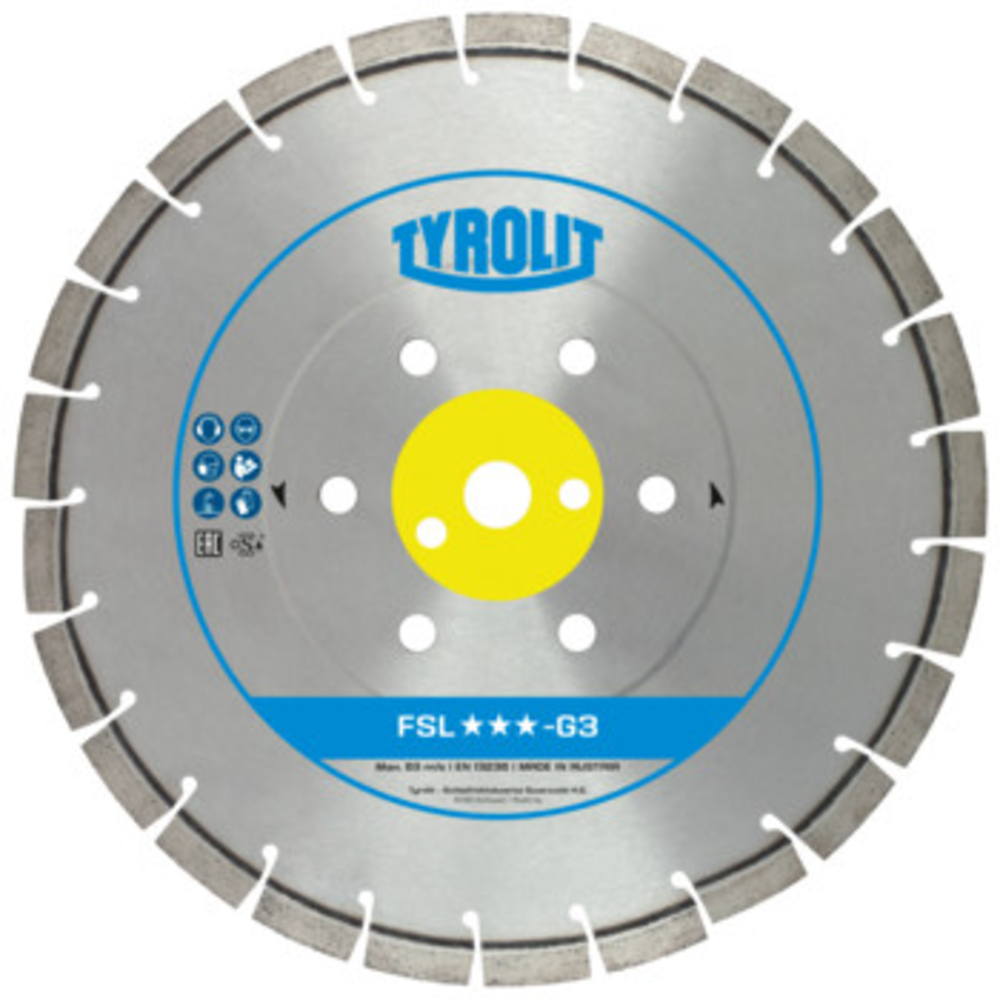 Disque diamant béton frais pour scies de sol diam. 350x2,8x35/25,4 PREMIUM TYROLIT - 34157335