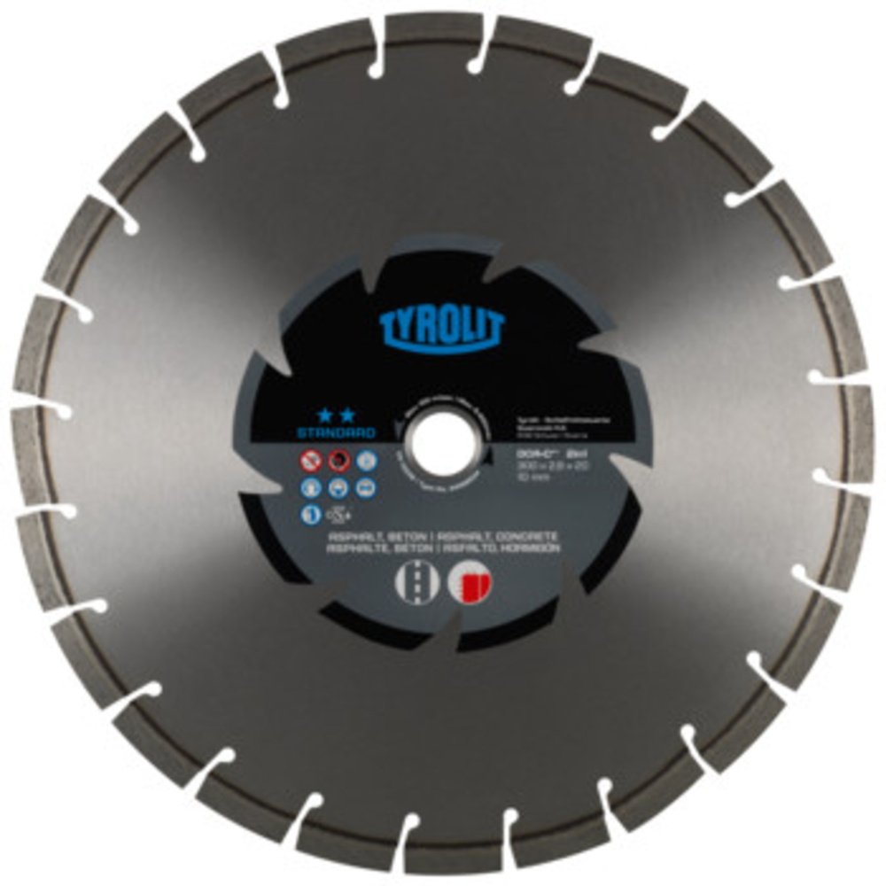 Disque diamant mixte pour tronçonnage à sec - sciageportatif 300x2,8x20 STANDARD TYROLIT - 34168634