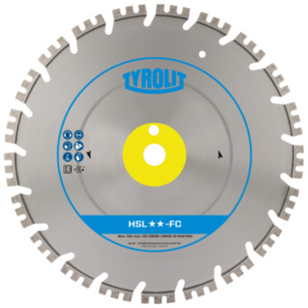 Disque diamant béton pour scies portatives diam. 350x4,2x25,4 STANDARD TYROLIT - 34291707