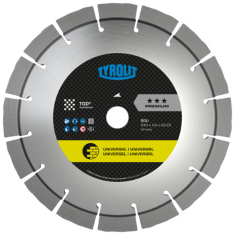 Disque diamant universel pour tronçonnage - sciageportatif 350x3,2x20 PREMIUM TYROLIT - 34435145