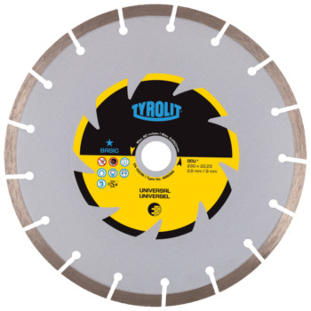 Disque diamant universel - sciage électro-portatif 115x2x22,23 BASIC TYROLIT - 466083