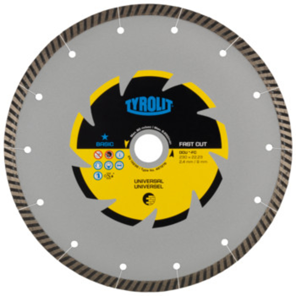 Disque diamant universel - sciage électro-portatif 125x2x22,23 BASIC TYROLIT - 467268