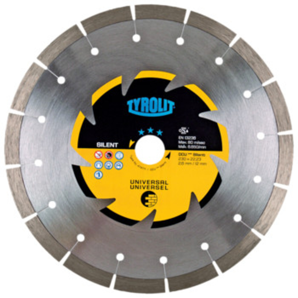 Disque diamant universel - sciage électro-portatif 230x2,6x22,23 PREMIUM TYROLIT - 474771