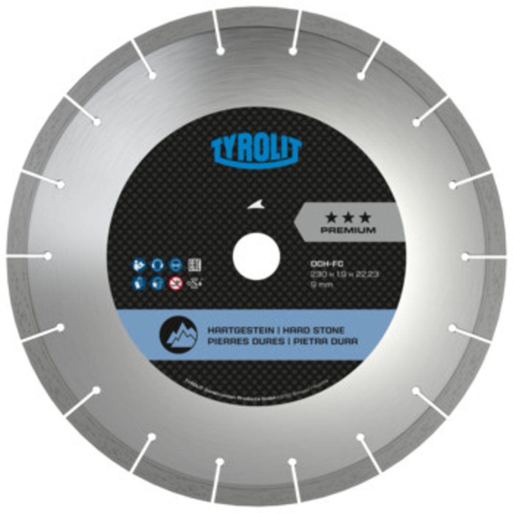 Disque diamant granit - sciage électro-portatif 180x1,9x22,23 PREMIUM TYROLIT - 475797