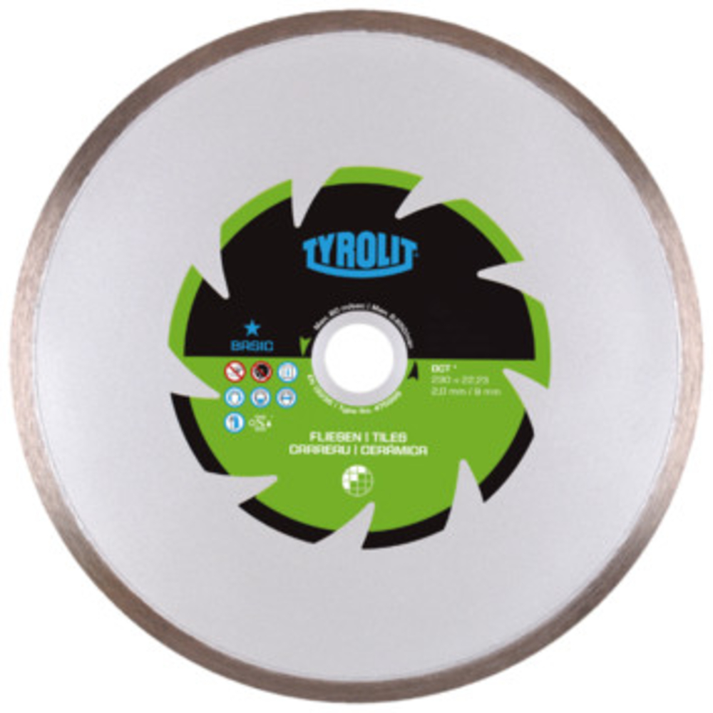 Disque diamant carrelague - sciage électro-portatif 125x1,6x22,23 BASIC TYROLIT - 475980