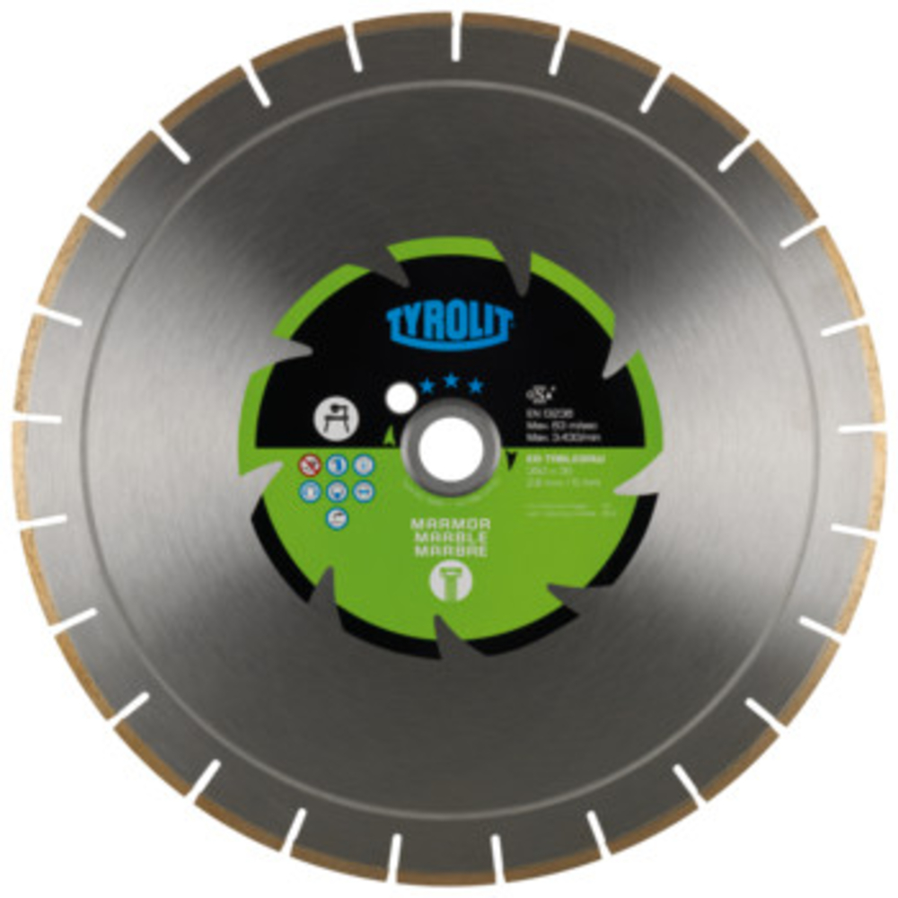 Disque diamant marbre pour scies surtable diam. 350x2,8x35 PREMIUM TYROLIT - 5685