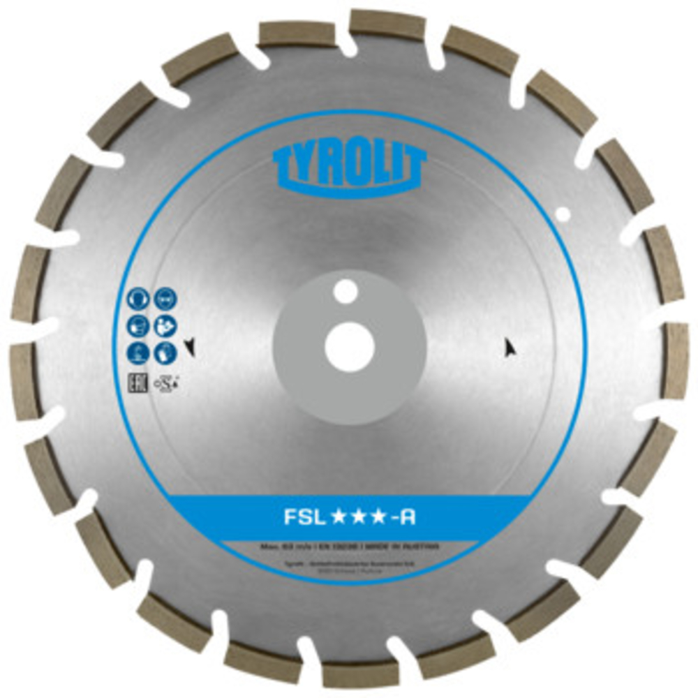 Disque diamant asphalte pour scies de sol diam. 500x3,6x25,4 PREMIUM TYROLIT - 599004