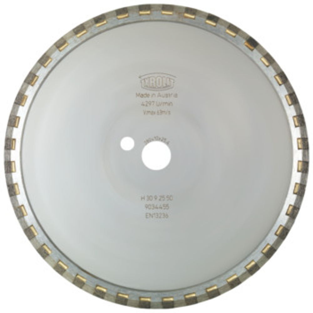 Disque diamant béton pour scies de sol diam. 280x10x25,4 TYROLIT - 642857