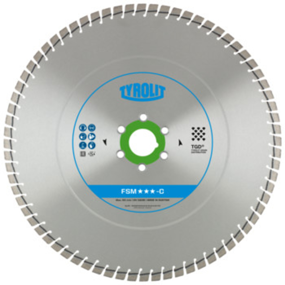 Disque diamant béton pour scies de sol diam. 450x3,9x35/25,4 PREMIUM TYROLIT - 653498