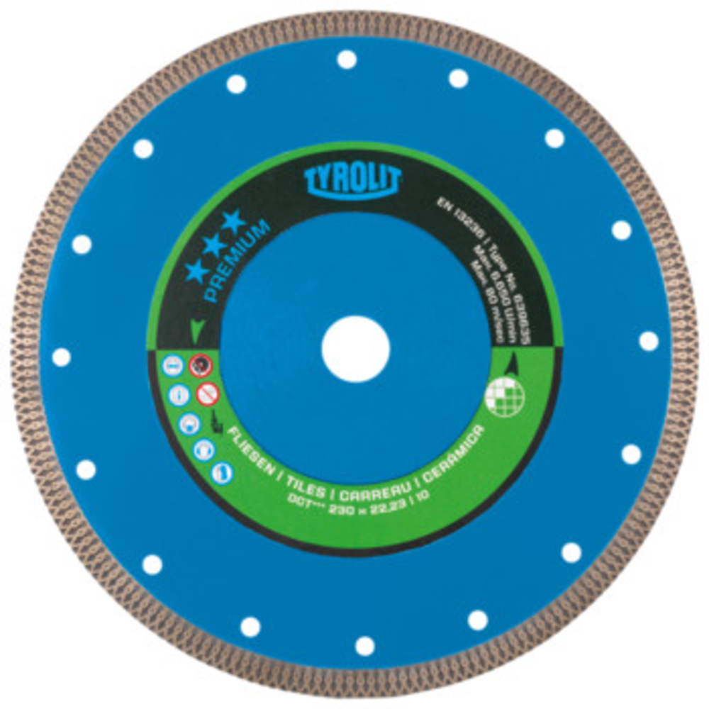 Disque diamant Grès cérame pour scies surtable diam. 200x1,6x35/25,4 PREMIUM TYROLIT - 701934