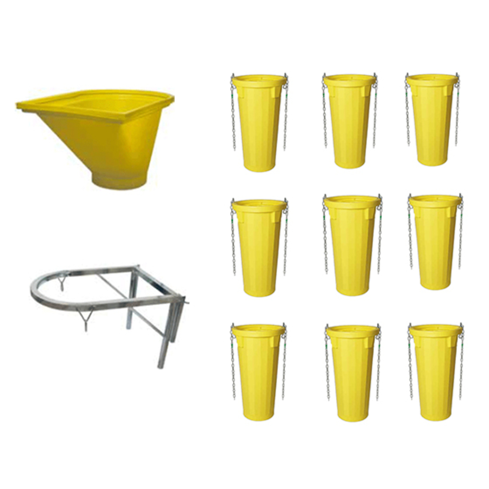 Goulottes à gravats - kit complet - longueur 10 mètres - LOT10GDE