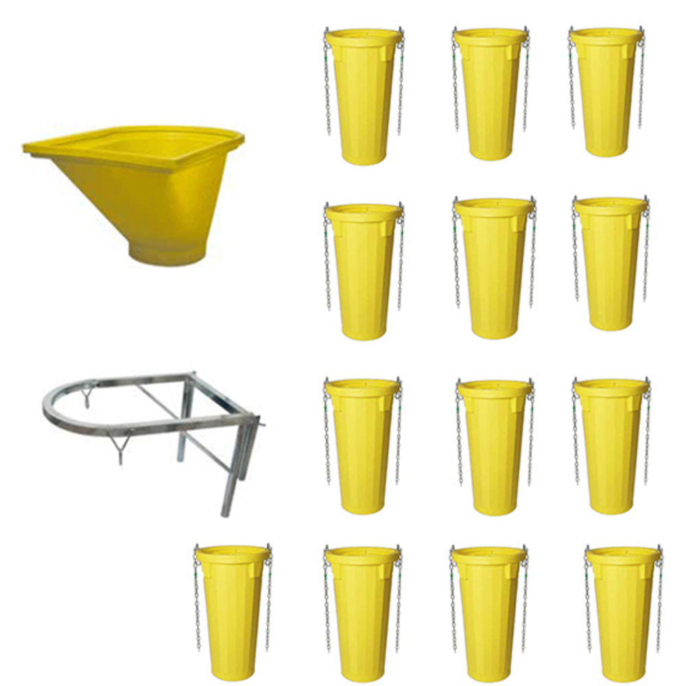 Goulottes &agrave; gravats - kit complet - longueur 14 m&egrave;tres - LOT14GDE