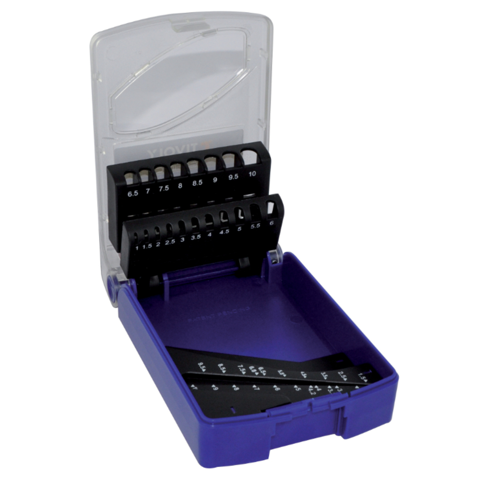 1 coffret vide de 19 forets métal Ø 1 à 10mm par 1/2 TIVOLY - 11300470015