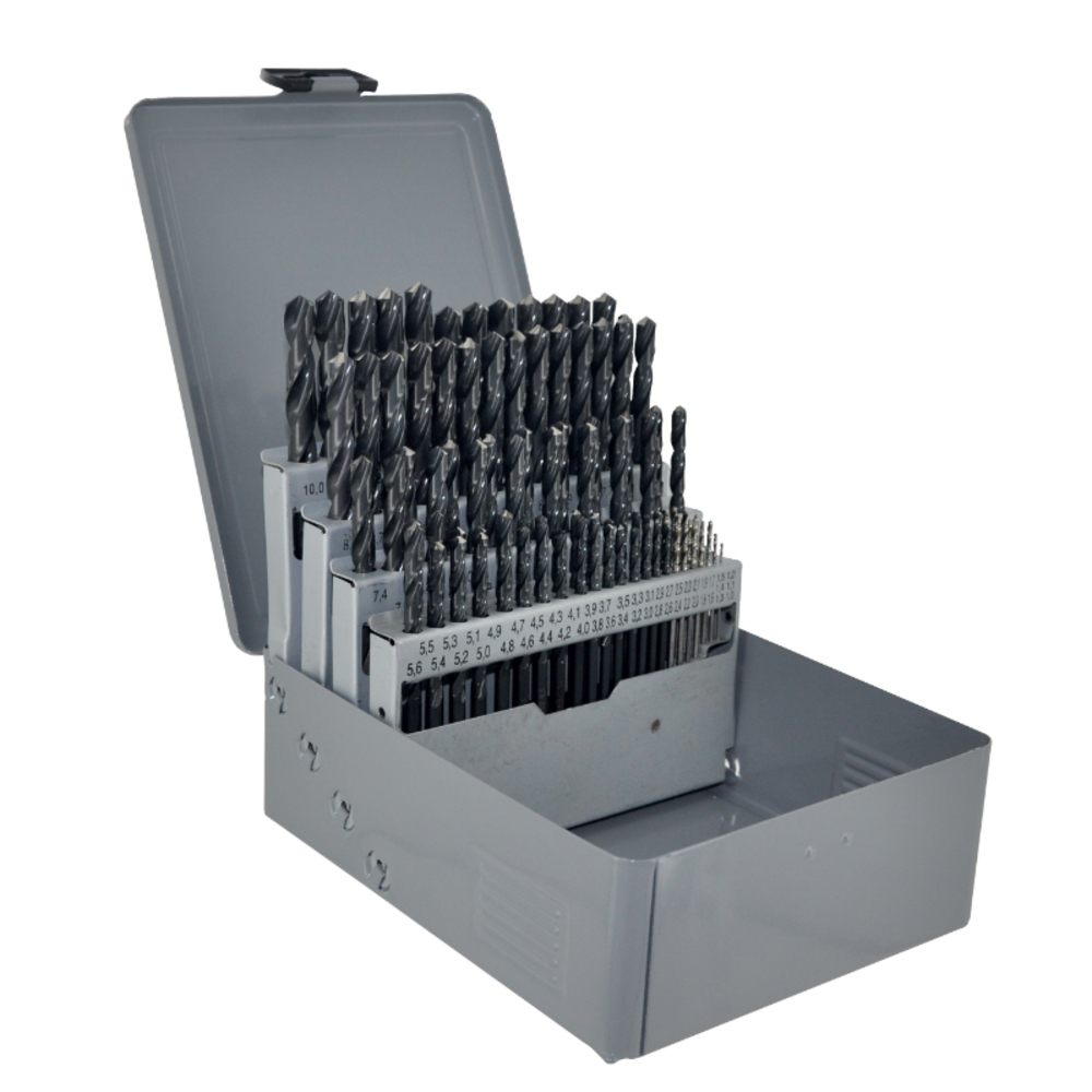 91 forets forets métaux HSS taillés meulés Ø 1 à 10mm par 1/10 TECHNIC TIVOLY - 11400170008