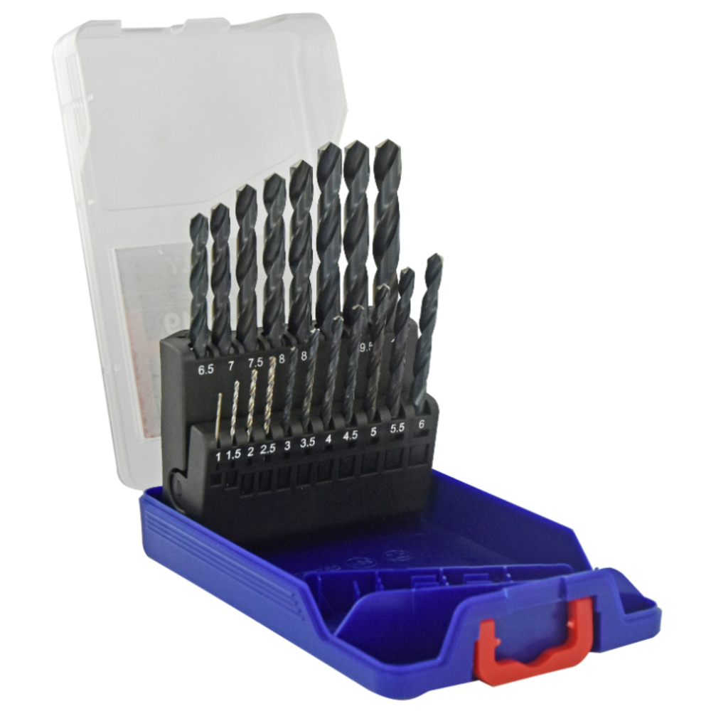 19 forets métaux HSS taillés meulés Ø 1 à 10mm par 1/2 TECHNIC TIVOLY - 11400170015