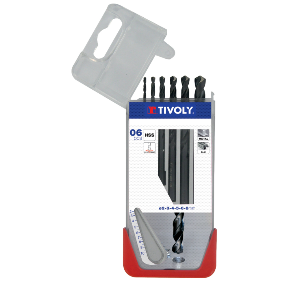 6 forets métaux HSS STEAM taillés meulés pointe en croix Ø 2 à 8mm TIVOLY - 11436770047