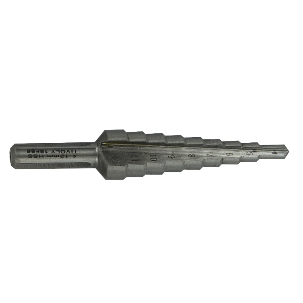 Foret conique étagé HSS -TivolyNorm -Goujures droites / ØMin/Max : 4/12 TIVOLY - 11448620412