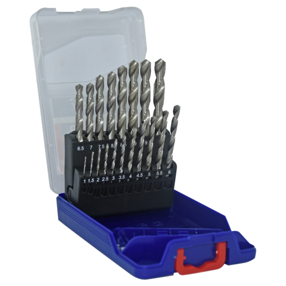 19 forets métaux HSS rectifiés pointe en croix Ø 1 à 10mm par 1/2 TIVOLY - 11451070015