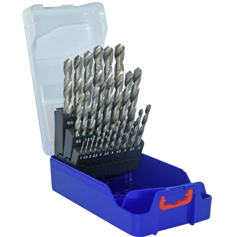 25 forets métaux HSS rectifiés pointe en croix Ø 1 à 13mm TIVOLY - 11451070017
