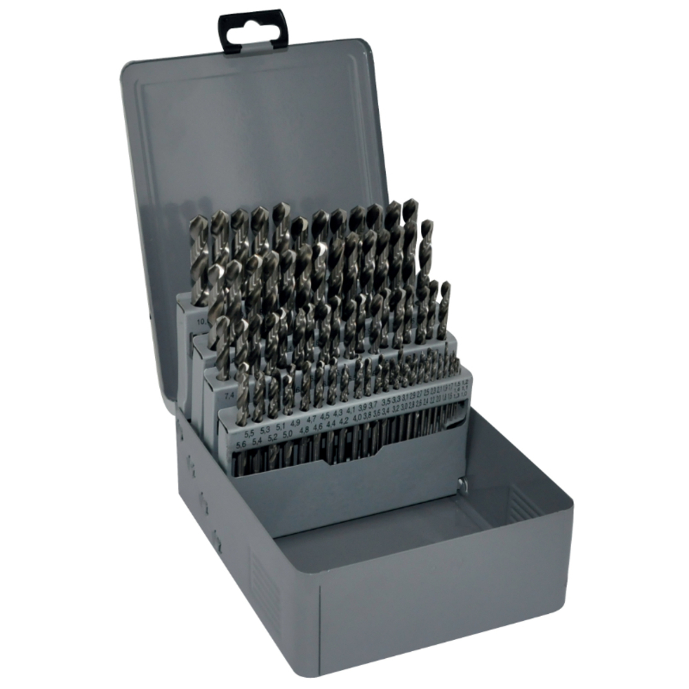 91 forets métaux HSS taillés meulés pointe en croix Ø 1 à 10mm par 1/10 ESSENTIAL TIVOLY - 11452070008