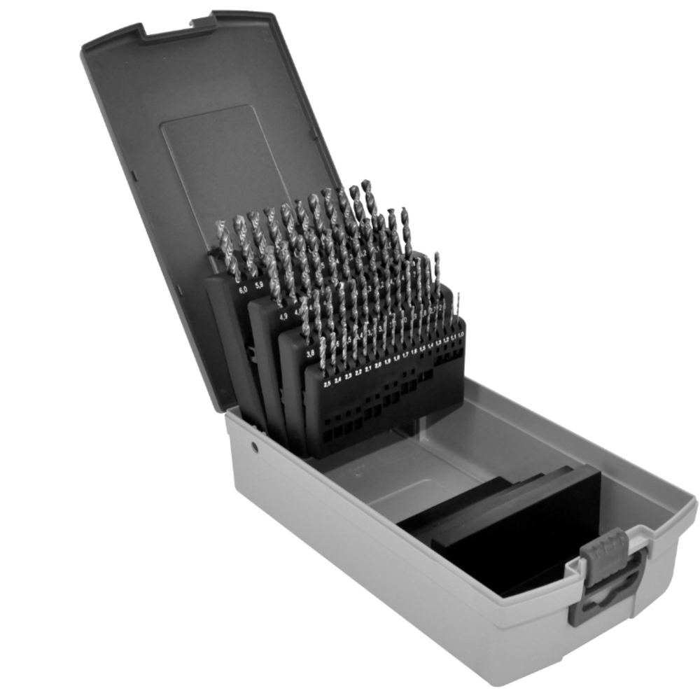 51 forets métaux HSS taillés meulés pointe en croix Ø 1 à 6mm par 0.1 ESSENTIAL TIVOLY - 11452070010