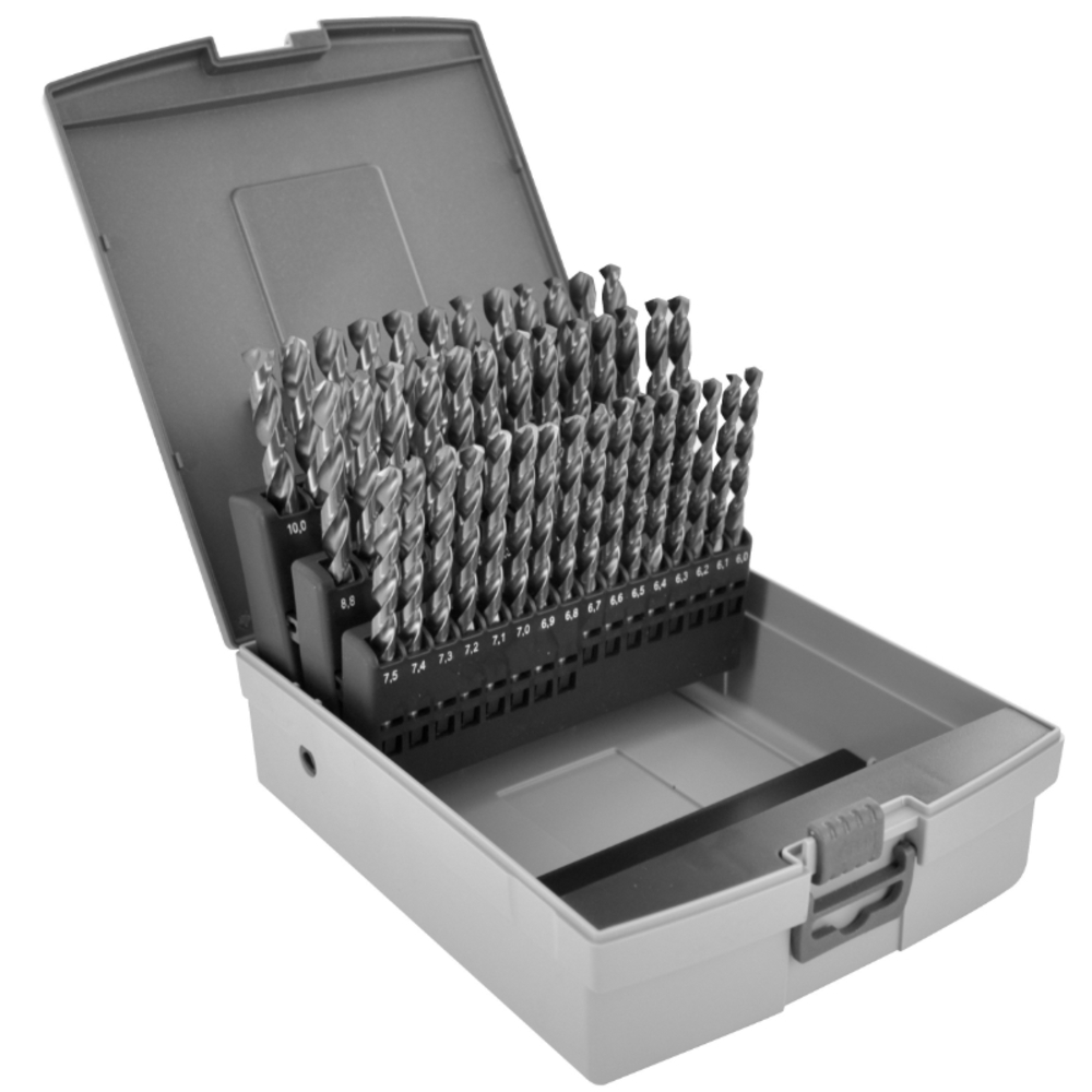 41 forets métaux HSS taillés meulés pointe en croix Ø 6 à 10mm par 0.1mm ESSENTIAL TIVOLY - 11452070011