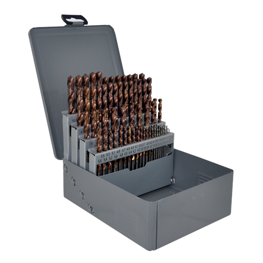 91 forets métaux FURIUS HSS revêtus FUSIO pointe en croix Ø 1 à 10mm par 1/10 PREMIUM TIVOLY - 11454170008