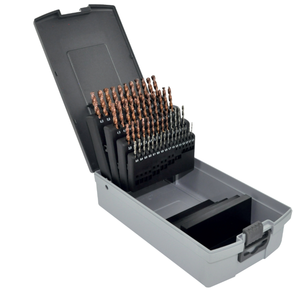 51 forets métaux FURIUS HSS revêtus FUSIO pointe en croix Ø 1 à 6mm par 0.1 PREMIUM TIVOLY - 11454170010