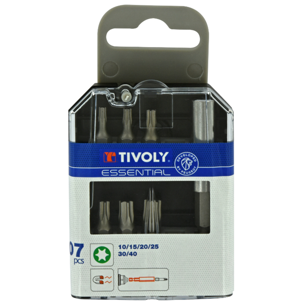 7 pièces -6 embouts TX + 1 porte-embout magnétique TIVOLY - 11501570024