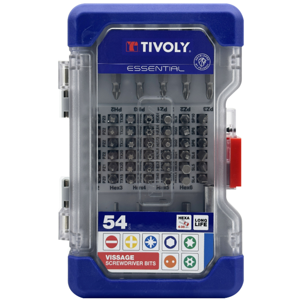 54 pièces -53 embouts L 25- 50mm + 1 porte-embout magnétique TIVOLY - 11501570040