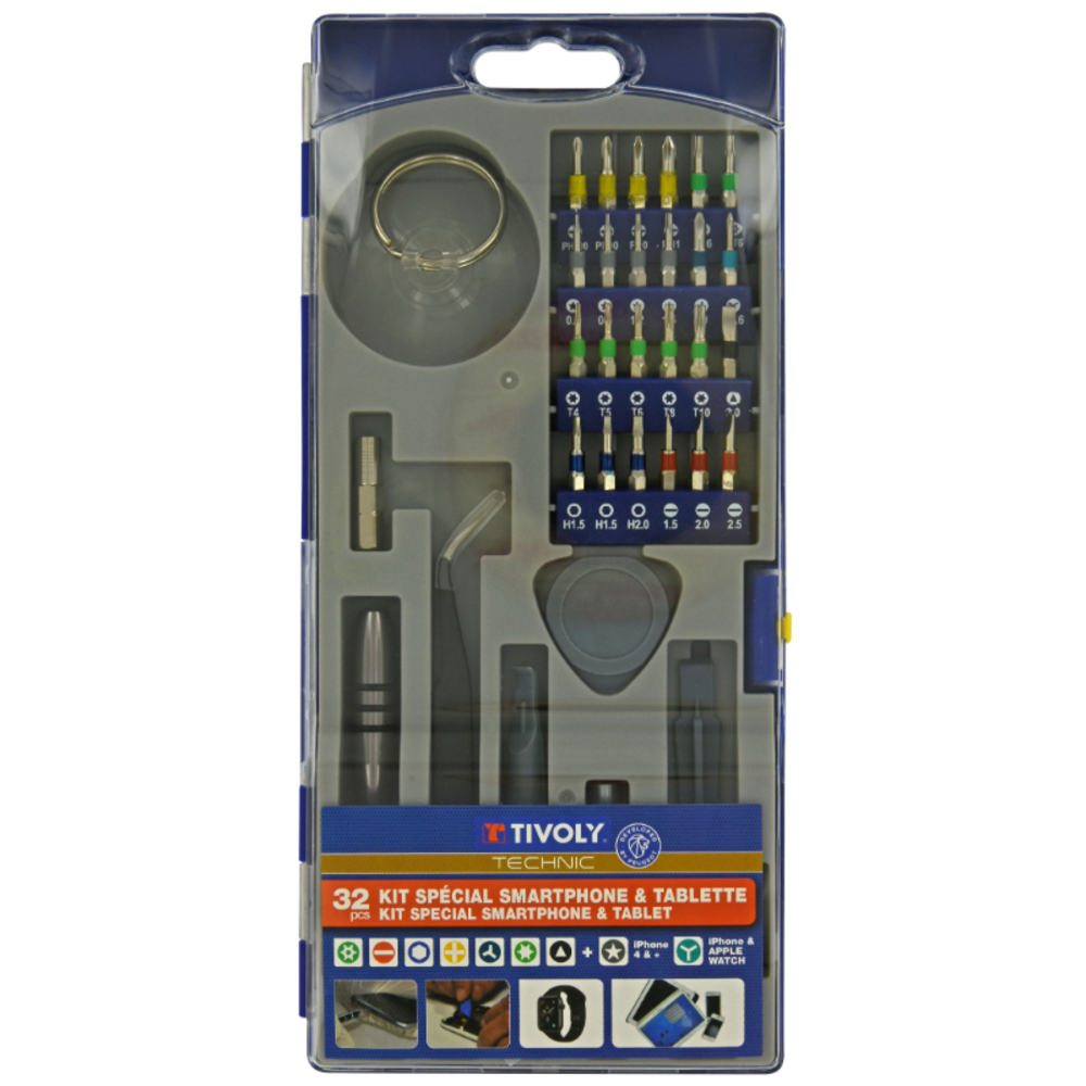 32 pièces -Embouts et accessoires pour smartphone & tablette TIVOLY - 11501570041
