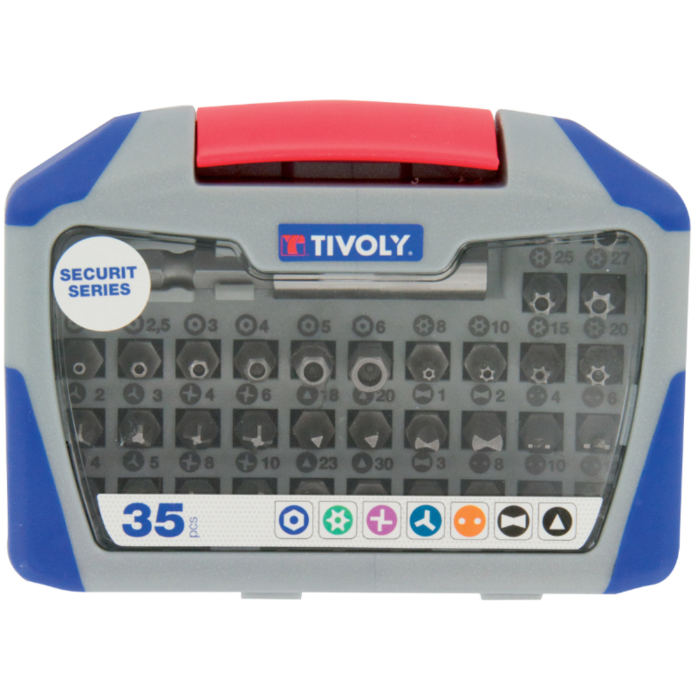 35 pièces -34 embouts securit series + 1 porte-embout magnétique TIVOLY - 11501572001