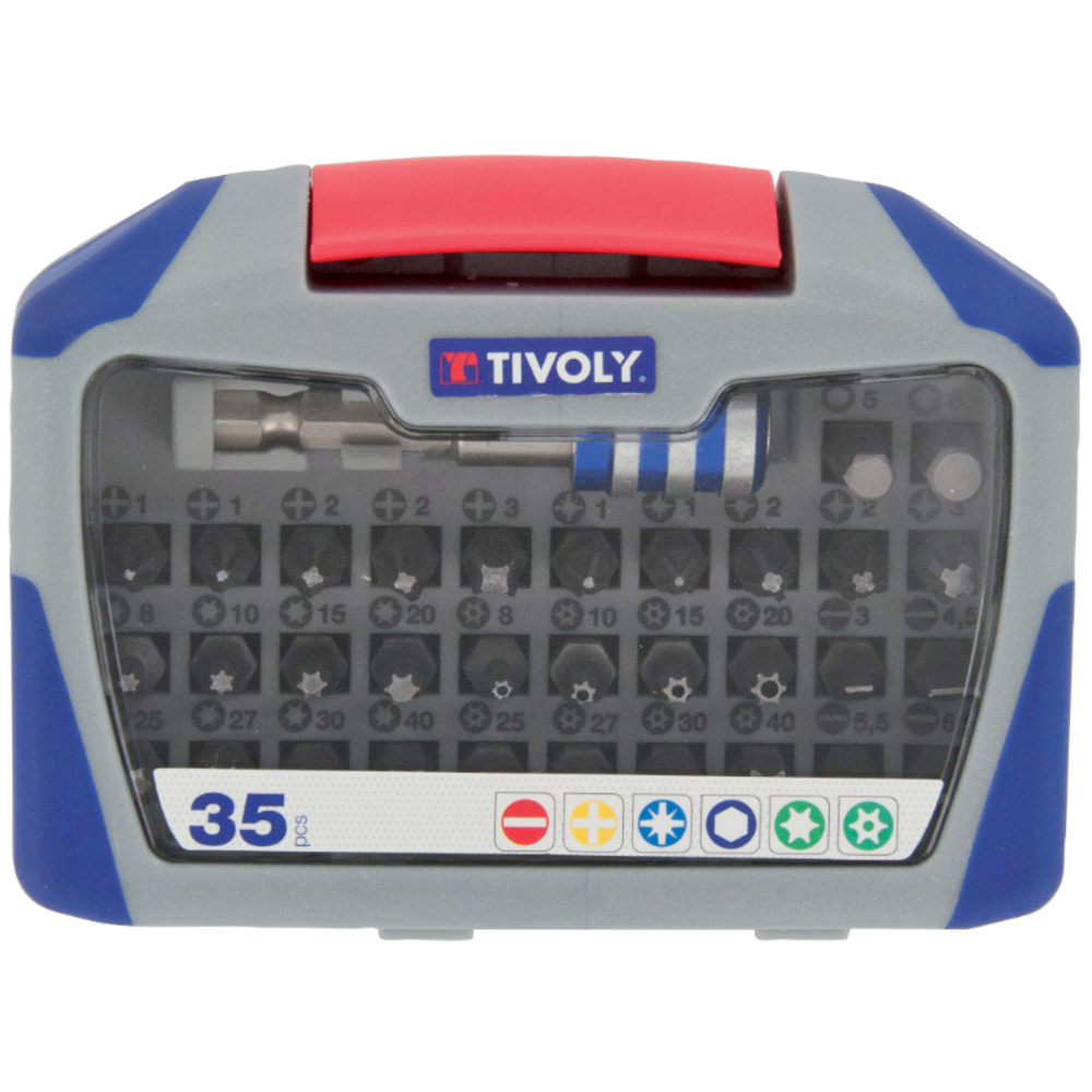 35 pièces -34 embouts standard + 1 porte-embout quick change magnétique TIVOLY - 11501572003