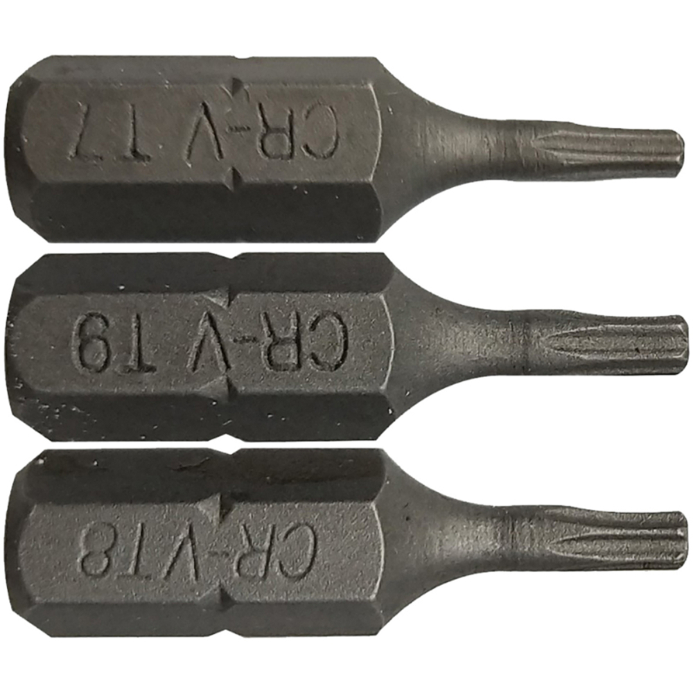 Embout de vissage -Vis sécurité -Pour vis Torx tamper N°: N6-8-9 / L: 25 TIVOLY - 11501720001