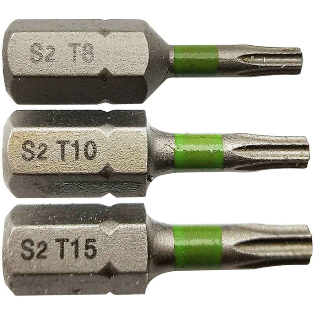 Embout de vissage -Torsion -Pour vis Torx (Blister) N°: N8-10-15 / L: 25 TIVOLY - 11520520002