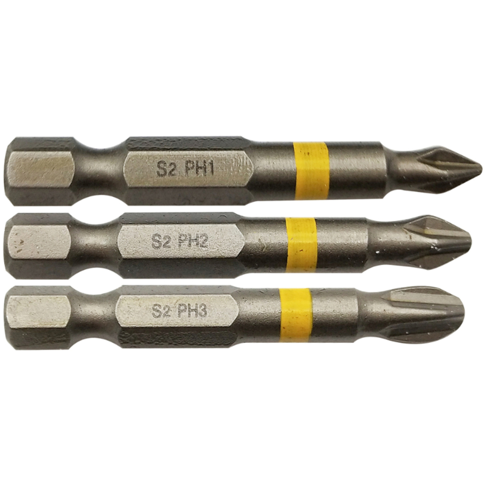 Embout de vissage -Torsion -Pour vis Phillips (Blister) N°: N1-2-3 / L: 50 TIVOLY - 11520820001