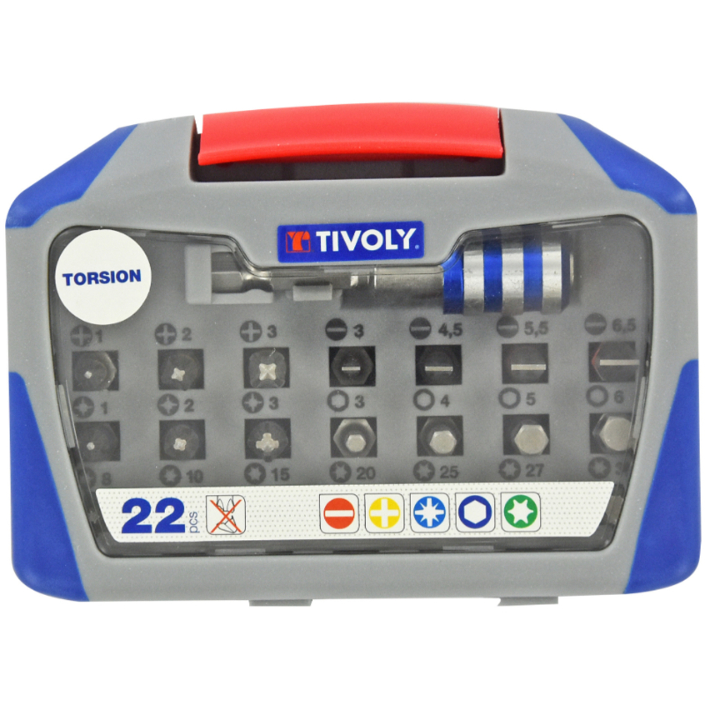 22 pièces -21 embouts torsion + 1 porte-embout magnétique Quick change TIVOLY - 11521572001