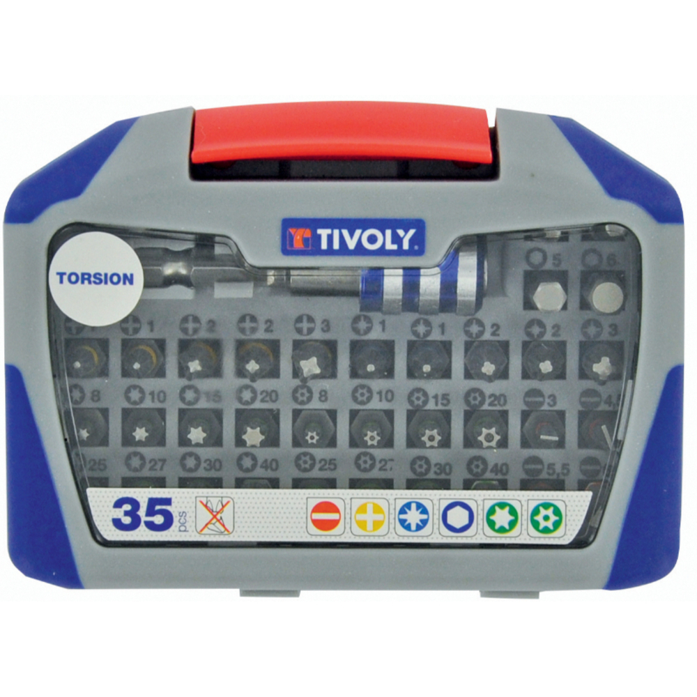 35 pièces -34 embouts torsion + 1 porte-embout magnétique Quick change TIVOLY - 11521572002