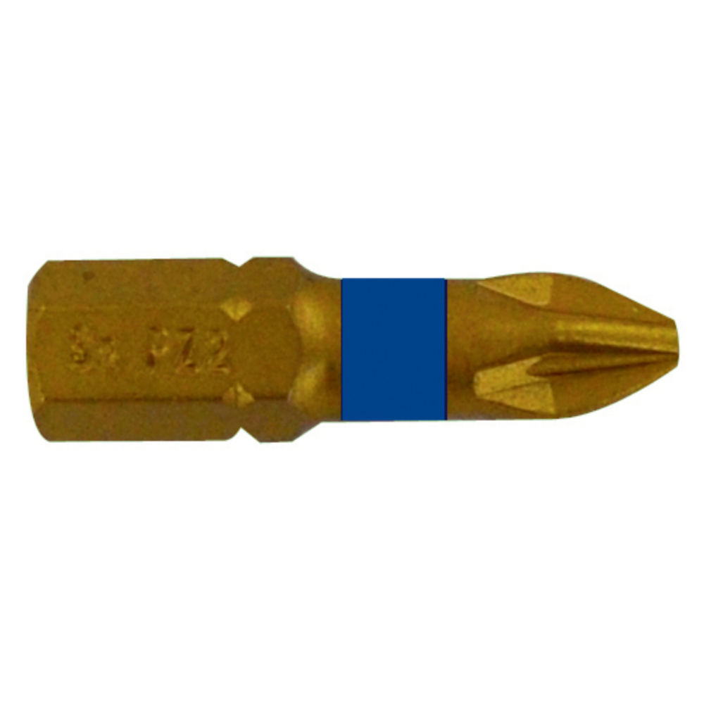 Embout de vissage -Torsion TiN -Pour vis Pozidriv N°: N2 / L: 25 TIVOLY - 11522260200