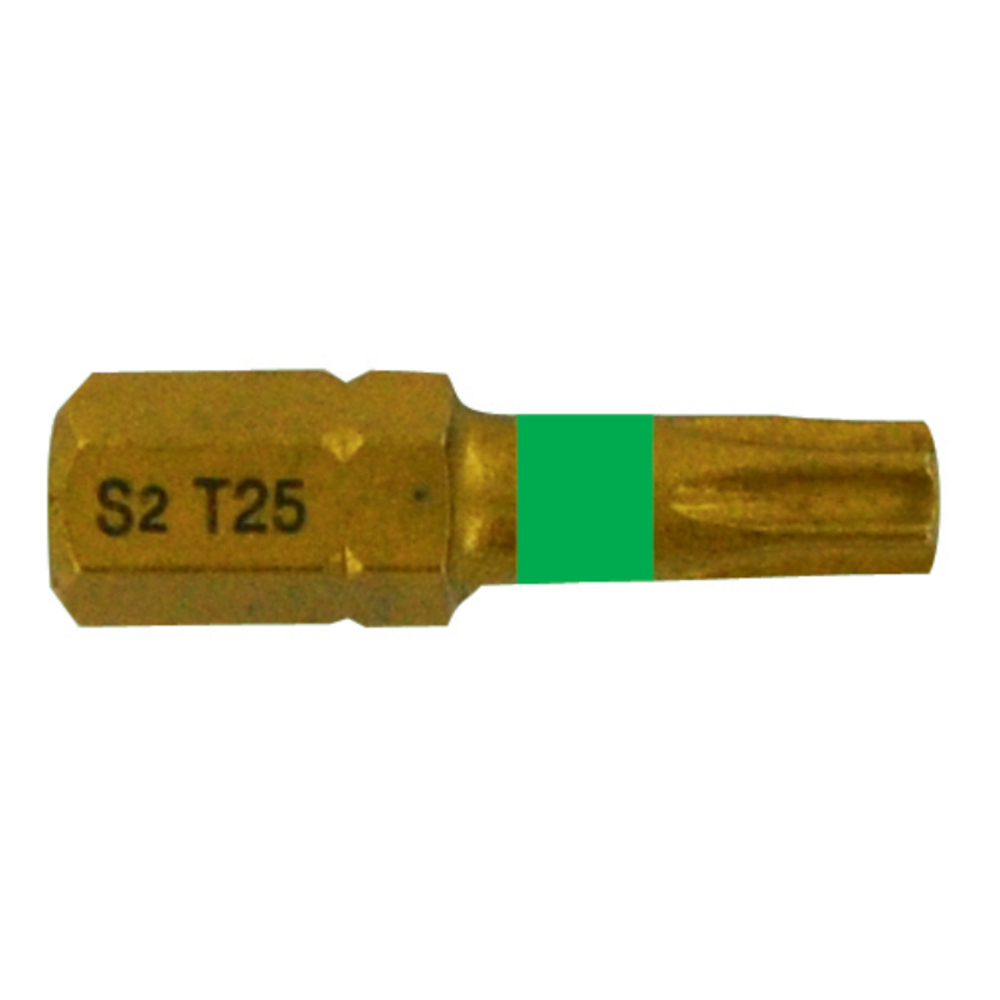 Embout de vissage -Torsion TiN -Pour vis Torx (Blister) N°: N25 / L: 25 TIVOLY - 11522522500