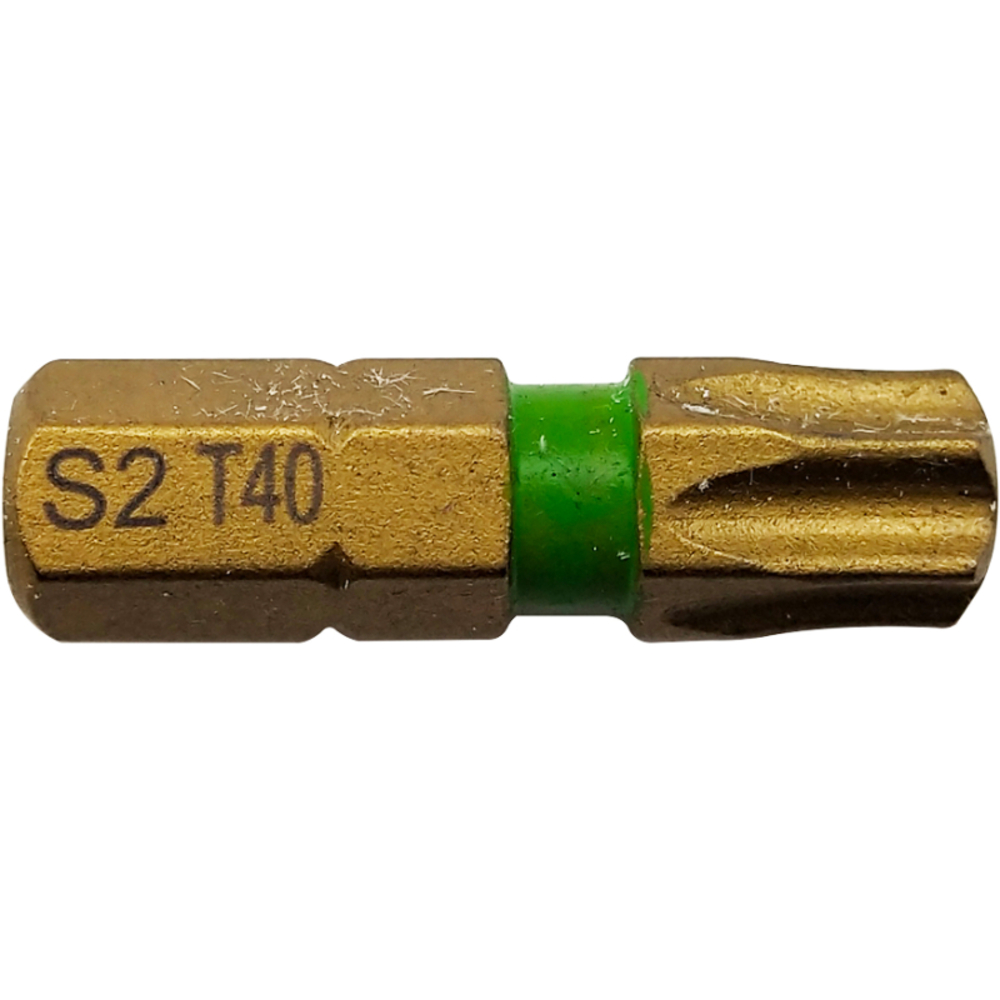 Embout de vissage -Torsion TiN -Pour vis Torx (Blister) N°: N40 / L: 25 TIVOLY - 11522524000