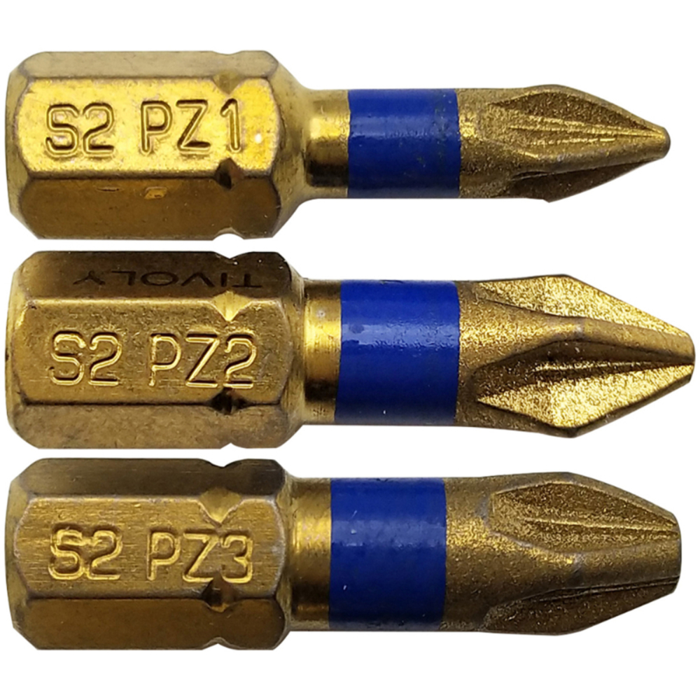 Embout de vissage -Torsion diamant IMPACT -Pour vis Pozidriv N°: N1-2-3 / L: 25 TIVOLY - 11523220001