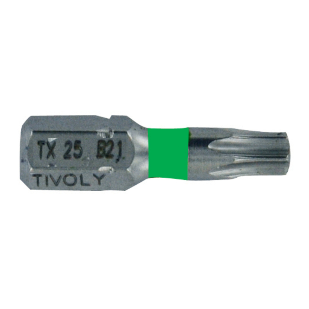 Embout de vissage -Torsion INOX -Pour vis Torx (Blister) N°: N25 / L: 25 TIVOLY - 11524522500