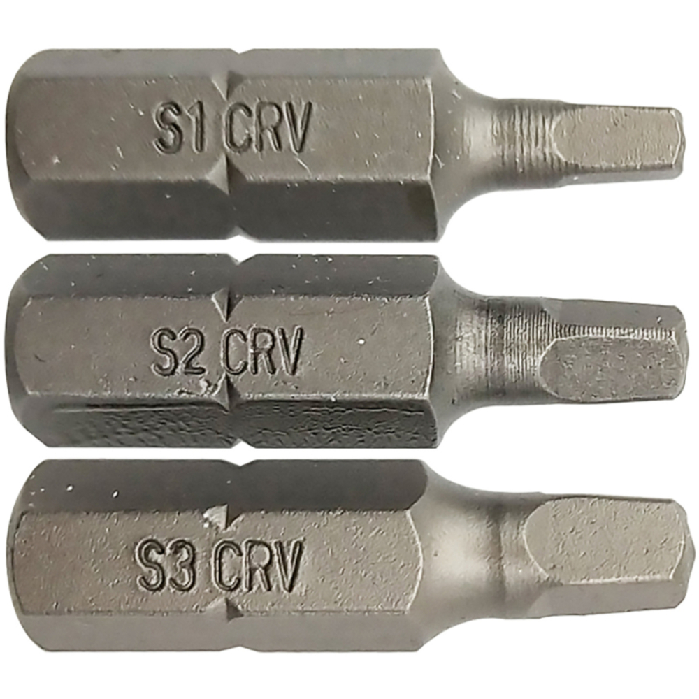 Embout de vissage -Vis sécurité -Pour vis carrée (Blister) N°: 1-2-3 / L: 25 TIVOLY - 11530620001